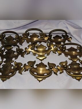Brass Decorative Drawer Pulls - Antique-Style Gold Wall Accent